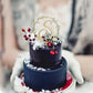 Kiskistonite Initials S Cake Topper, Monogram Cake Topper S, Rustic Wedding Cake Topper, Wreath Letter S Cake Topper, Mirror Gol