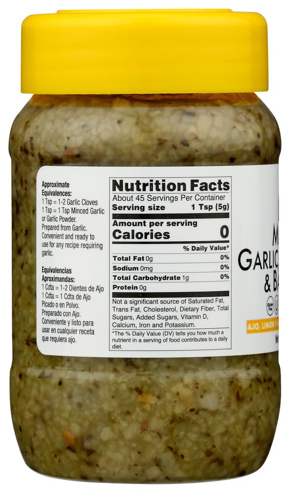 Badia Khlv00397487 8 Oz Garlic Minced Lemon Basil Spice