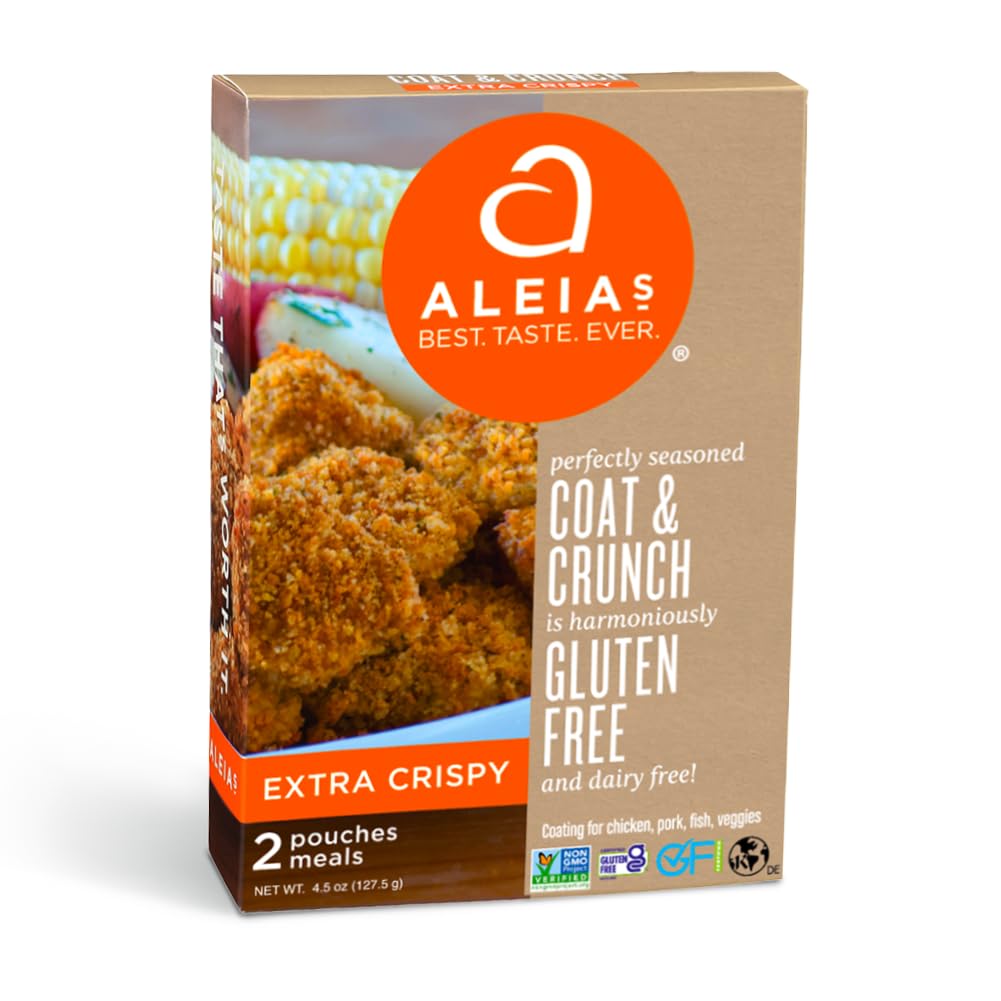 Aleia'S Best. Taste. Ever. Extra Crispy Coat & Crunch - 4.5 Oz / 1 Pack - Crispy Breading For Poultry, Meat, Seafood, Vegetables
