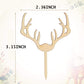 AUMIO Wooden Deer Cupcake Toppers Set of 24, Natural Earthy Tone, AU-01, Baby Shower/Wedding Party Decorations