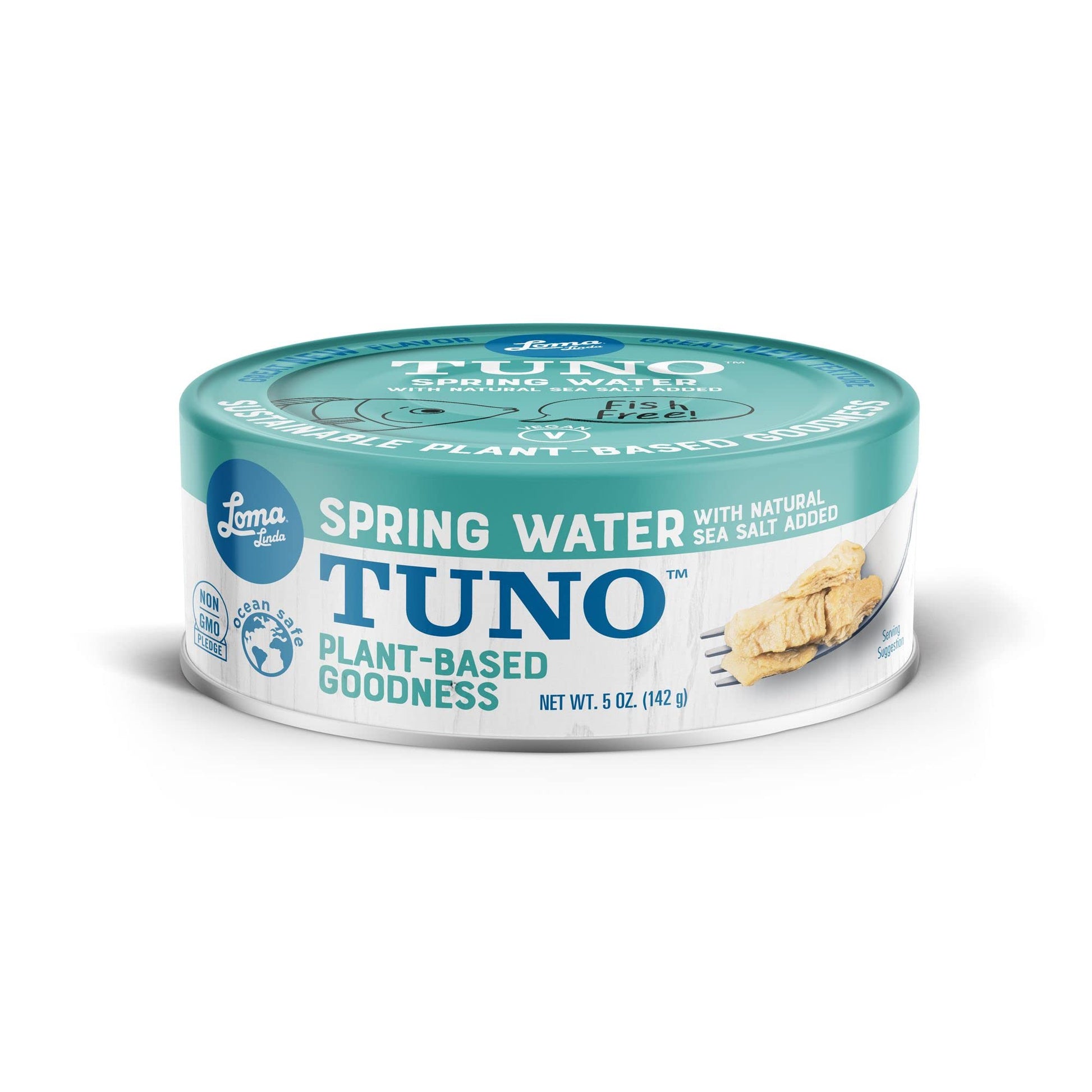 Loma Linda Tuno - Plant-Based - Spring Water (5 oz.) - Non-GMO, Ocean Safe, Omega 3, Seafood Alternative
