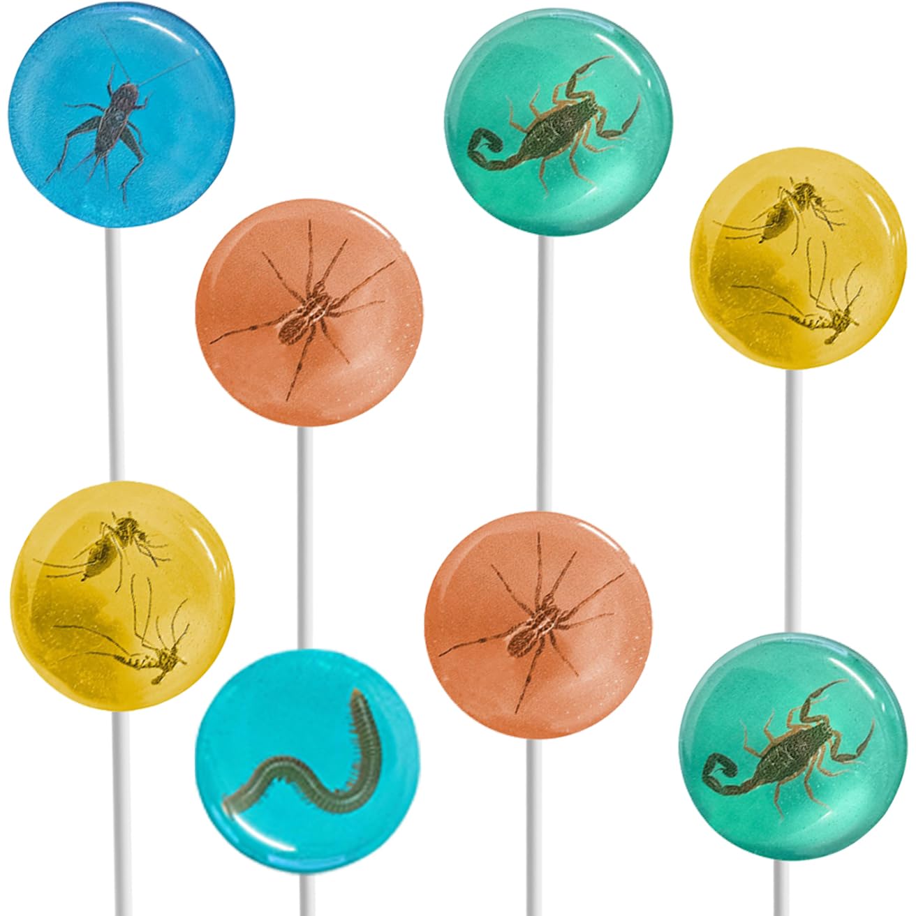 Fruidles Sugar-Free Lollipops, Assorted Flavors, 10-Pack, Individually Wrapped
