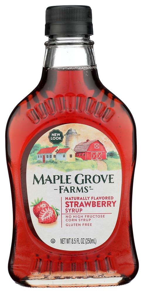 Maple Grove Farms Strawberry Syrup, 8.5 Ounce, 6 Count Pack