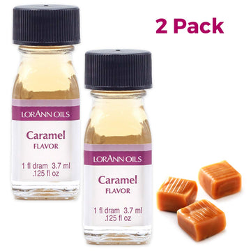 Lorann Caramel Ss Flavor, 1 Dram Bottle (.0125 Fl Oz - 3.7Ml - 1 Teaspoon) - 2 Pack