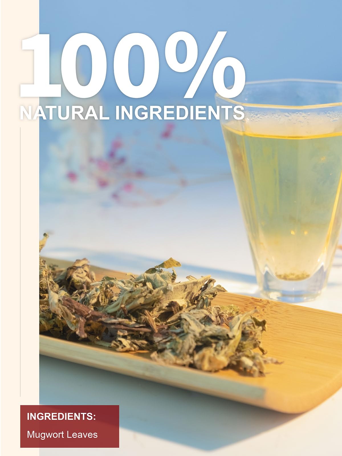 TeeLux Mugwort Tea Loose Leaf, Caffeine Free Herbal Tea, 3.5oz