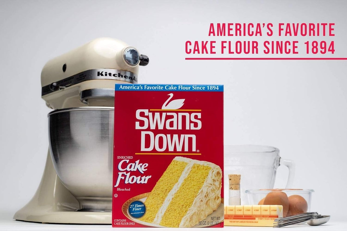 Swans Down Regular Cake Flour, 32oz Box, Pack of 4, All-Purpose Baking Flour