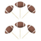 36Pcs American Football Cupcake Toppers Rugby Ball Cupcake Decorations Sport Ball Cupcake Toothpicks For Football Themed Baby Sh