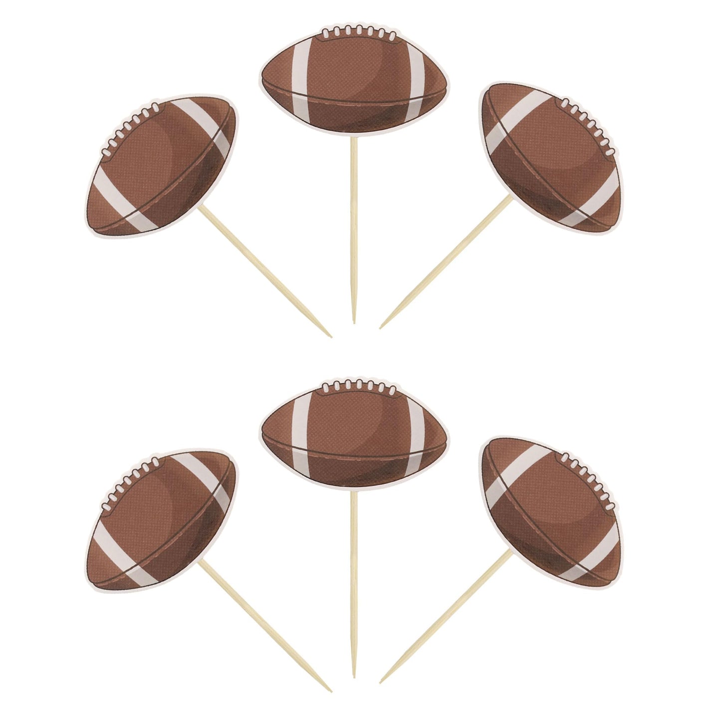 36Pcs American Football Cupcake Toppers Rugby Ball Cupcake Decorations Sport Ball Cupcake Toothpicks For Football Themed Baby Sh