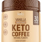 Keto Vitals Instant Keto Coffee Powder - 30 Servings - Low-Calorie Vanilla Sweetened Coffee with Keto-Friendly Creamer