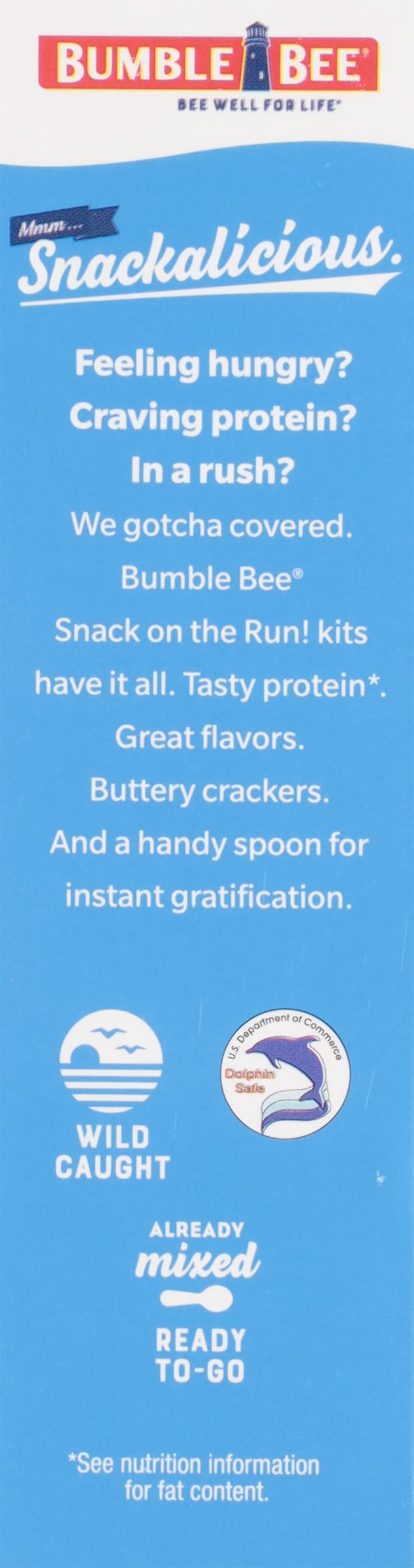 Bumble Bee Snack On The Run Tuna Salad With Crackers Kit, 3.5 Oz (Pack Of 3) - Ready To Eat, Spoon Included - Wild Caught Tuna - Shelf Stable & Convenient Protein Snack