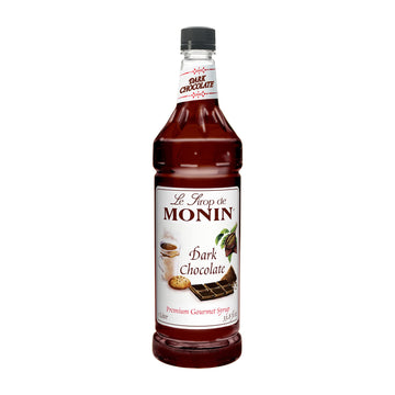 Monin - Dark Chocolate Syrup, Rich Cocoa Flavor, Great for Lattes, Mochas, Smoothies, & Shakes, Vegan, Non-GMO, Gluten-Free (1 L