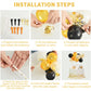 Beishida 5 Inch 10Pcs Balloon Cloud Cake Topper Black Gold Happy Birthday Cake Toppers Mini Balloon Cake Topper Garland With Hap