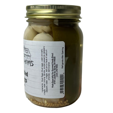 Redhawk Farms Mild Pickled Quail Eggs - Fresh Quail Eggs Hard Boiled & Pickled In A Flavorful Vinegar Brine - Gourmet Snacks & G