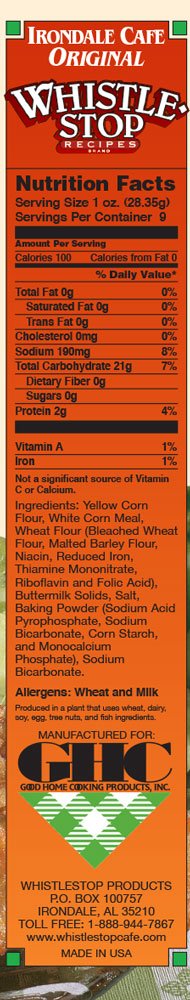 Original Whistlestop Cafe Recipes | Fried Green Tomato Batter Mix | 9-Oz | Case Of 3