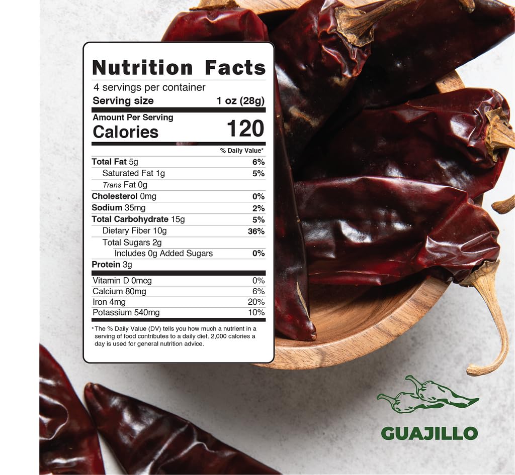 Doa Blanca - Dried Guajillo Chiles 4Oz - Premium Dried Chiles - Chile For Mole, Salsas, And Tamales - 100% Natural - Resealable