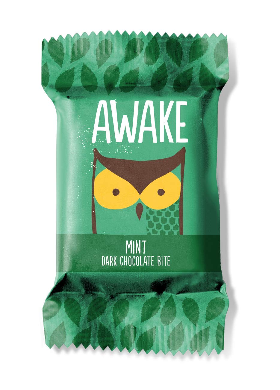Awake Caffeinated Chocolate Energy Bites (Dark Chocolate Mint, 50 Count (Pack Of 1))