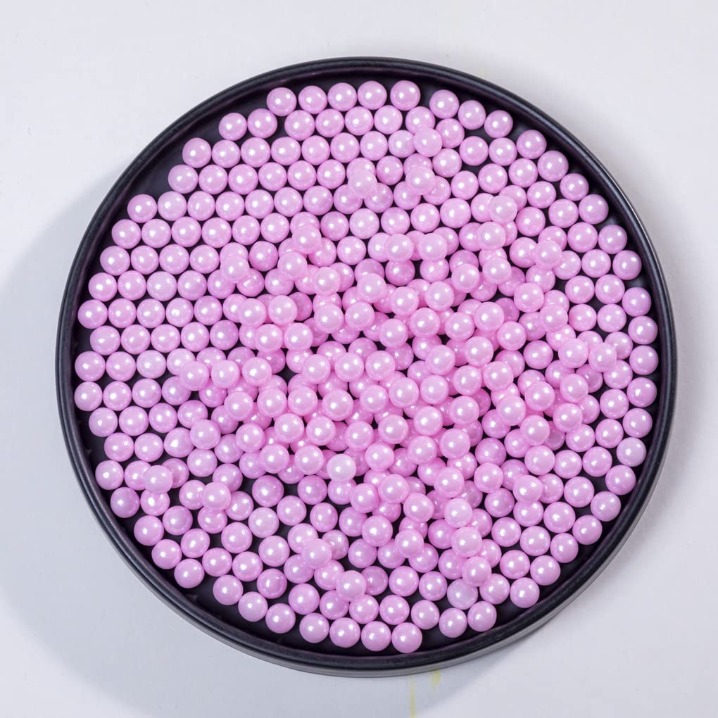 Pink Sprinkles Edible Pearls,Cake Sprinkles 130g 4.6OZ,Cookie Sprinkles,Sugar Pearl, Edible Candy Pearls for Cake Cupcake Decora