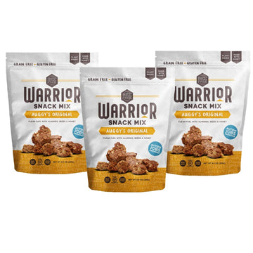 BeeFree Warrior Mix Gluten Free Granola Bites, Paleo, Low Carb, Oat Free, 9 Ounce Bags, 3 Pack