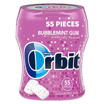 ORBIT Gum Bubblemint Sugar Free Chewing Gum Bulk Pack, 55 ct Bottle, Bulk (Pack of 1)