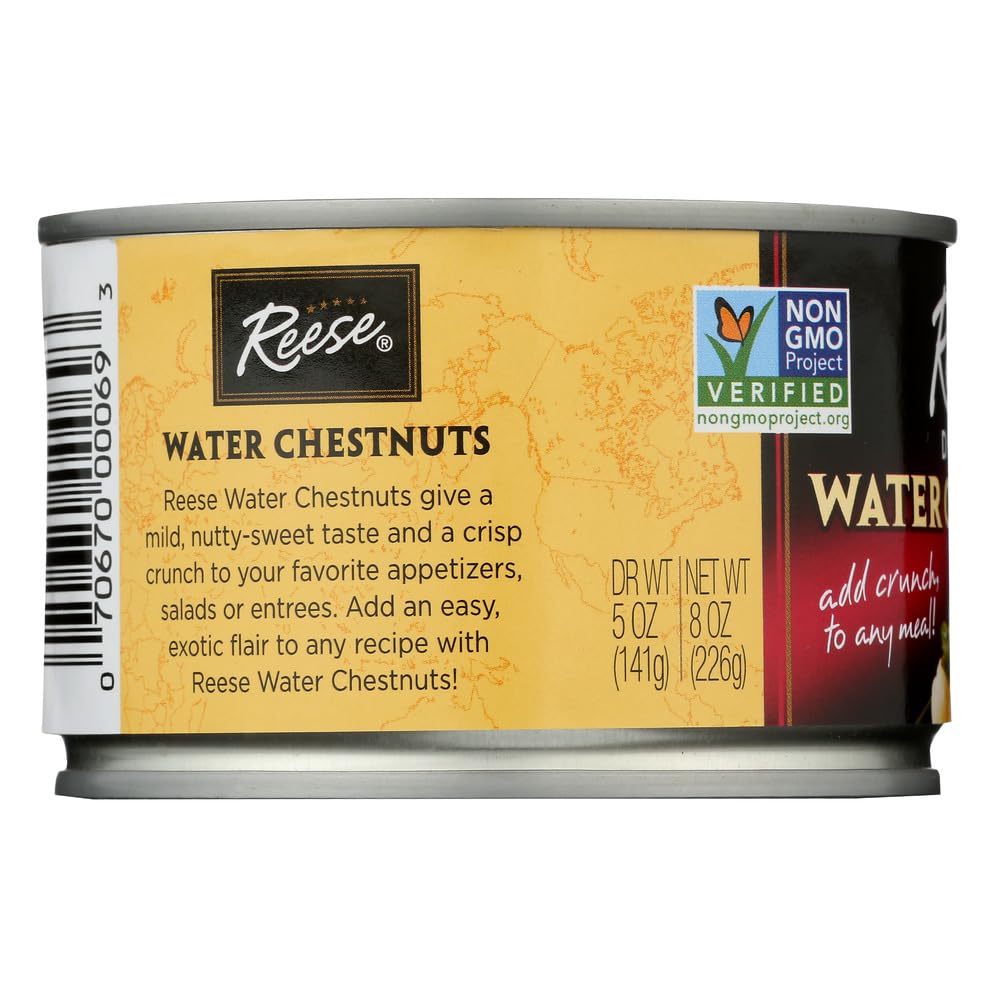 Reese'S Water Chestnuts Diced 8 Oz (Pack Of 3)