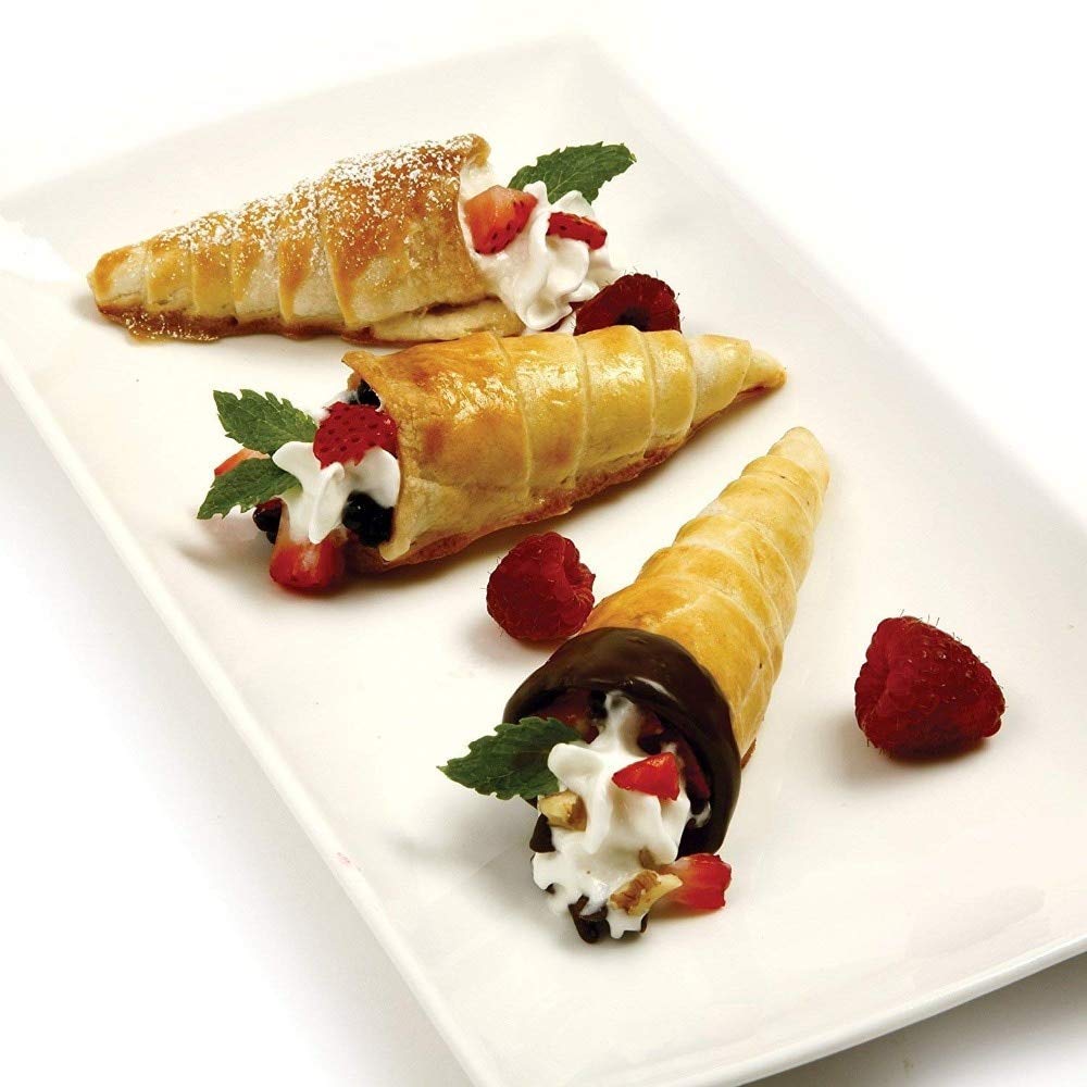 Fantasyday Non-Stick Cream Cannoli Tubes, 20 Pcs Stainless Steel Baking Cones Pastry Roll Horn Croissant Mold Cannoli Shells - Pastry Baking Set For Christmas Cake Anniversary Party
