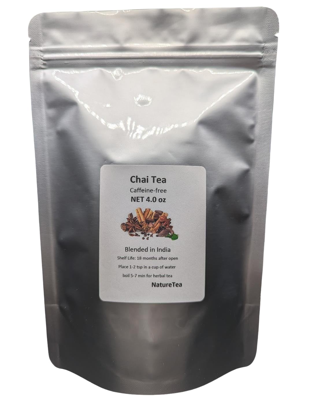 Nature Tea Chai Tea - Caffeine-Free Loose Leaf/Buds - 1 oz