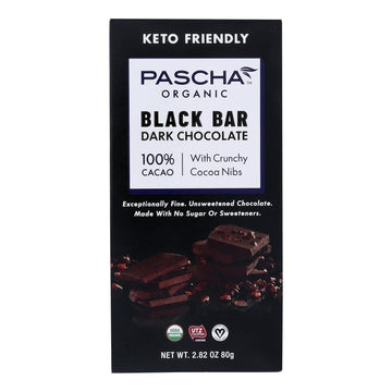 Pascha - Bar Dark Chocolate 100% Nibs - Case Of 10-2.82 Oz
