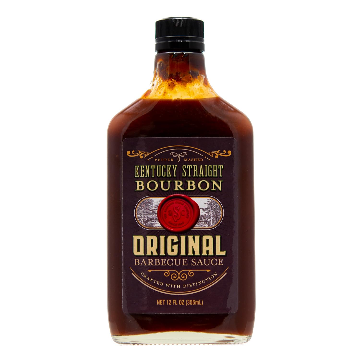 Kentucky Straight Bourbon Barbecue Sauce - Original Flavor for Grilling, 12 Fl Oz
