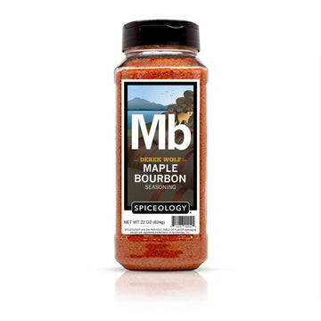 Spiceology & Derek Wolf - Maple Bourbon Seasoning - Sweet & Smoky Barbeque Rubs, Seasonings And Spice Blends - Use On: Ribs, Pork Shoulder, Beef, Bacon, Chicken Wings, Popcorn, Scallops Or Duck Breast - 22 Oz