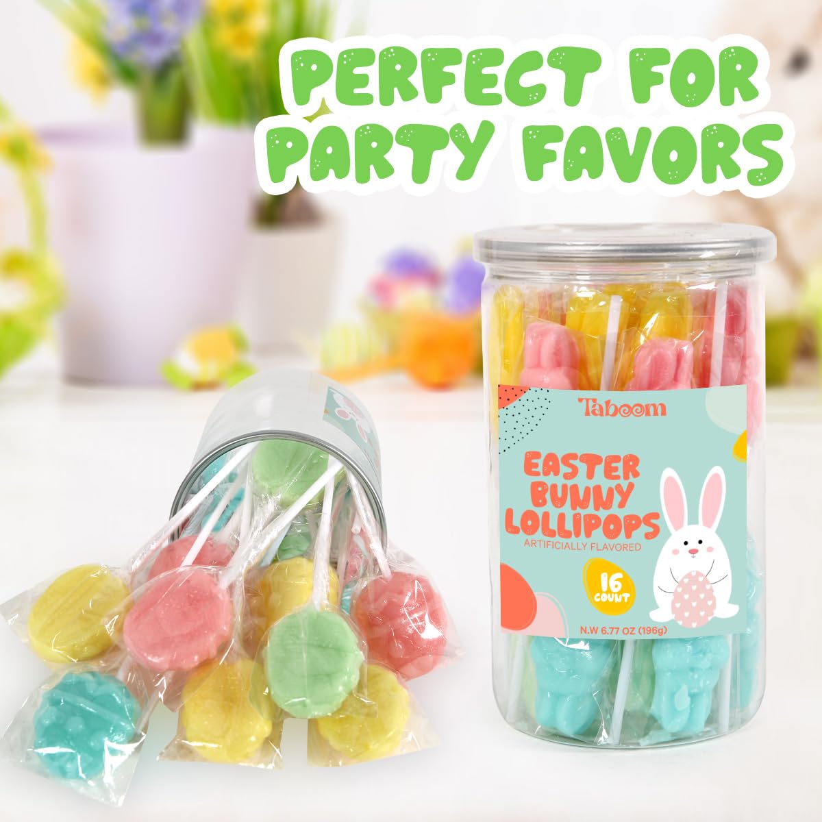 Easter Lollipop Eggs And Bunnies Candy Assortment For Kids, School And Party Favor Bag Fillers - Bulk Easter Candy Individually Wrapped Easter Egg & Bunny Suckers For Easter Basket Stuffers, 32 Count