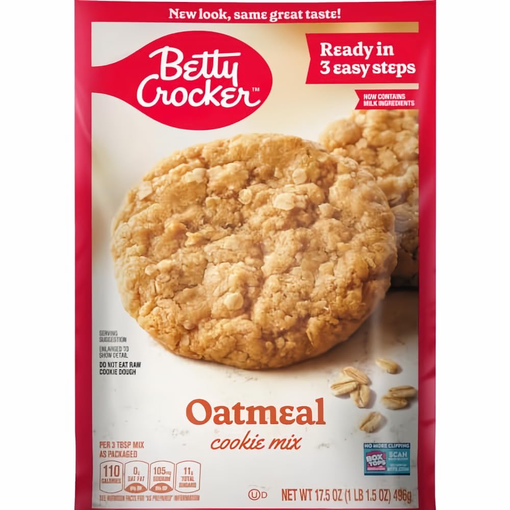 Playty Crocker Cookie Mix Oatmeal 17.5 Oz (Pack Of 4)