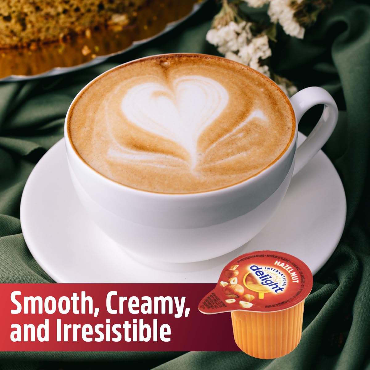 Delight Coffee Creamer Hazelnut Cups, 48 Pieces Of Individual Coffee Creamers Singles, Ideal For Hot And Iced Coffee, Lattes, Ca