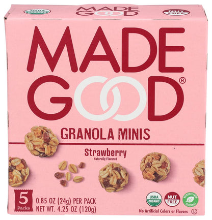 Madegood Organic Strawberry Granola Minis, 5Ct X 0.85Oz