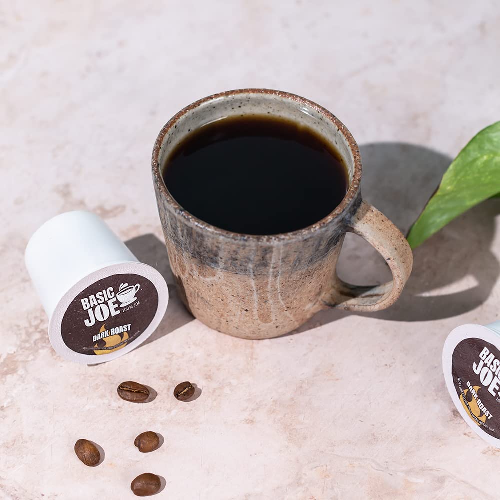 Basic Joe 80-Count Dark Roast Single Serve Coffee Pods for K-Cup Keurig malt-inspired, 100% Arabica, 1 Count