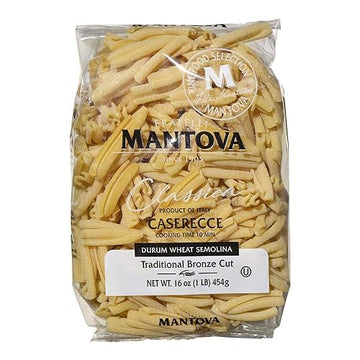 Mantova Caserecce Bronz Die Pasta Italian Bronze Die Caserecce Pasta - 100% Durum Wheat Semolina Bronze Die Caserecce - 16 Oz (Pack Of 6) - Product Of Italy