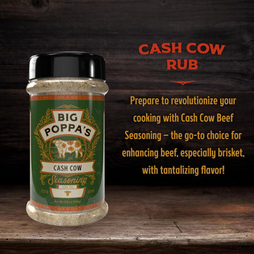 Big Poppa'S Cash Cow Seasoning - Unleash Flavor Of Your Beef Recipes - Mouth-Watering Meat Rub - Use It For Beef Tenderloin, Bee