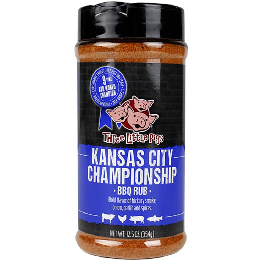 THREE LITTLE PIGS BBQ Rub - Kansas City Championship, 12.5 Oz, Blue, Model OW85171