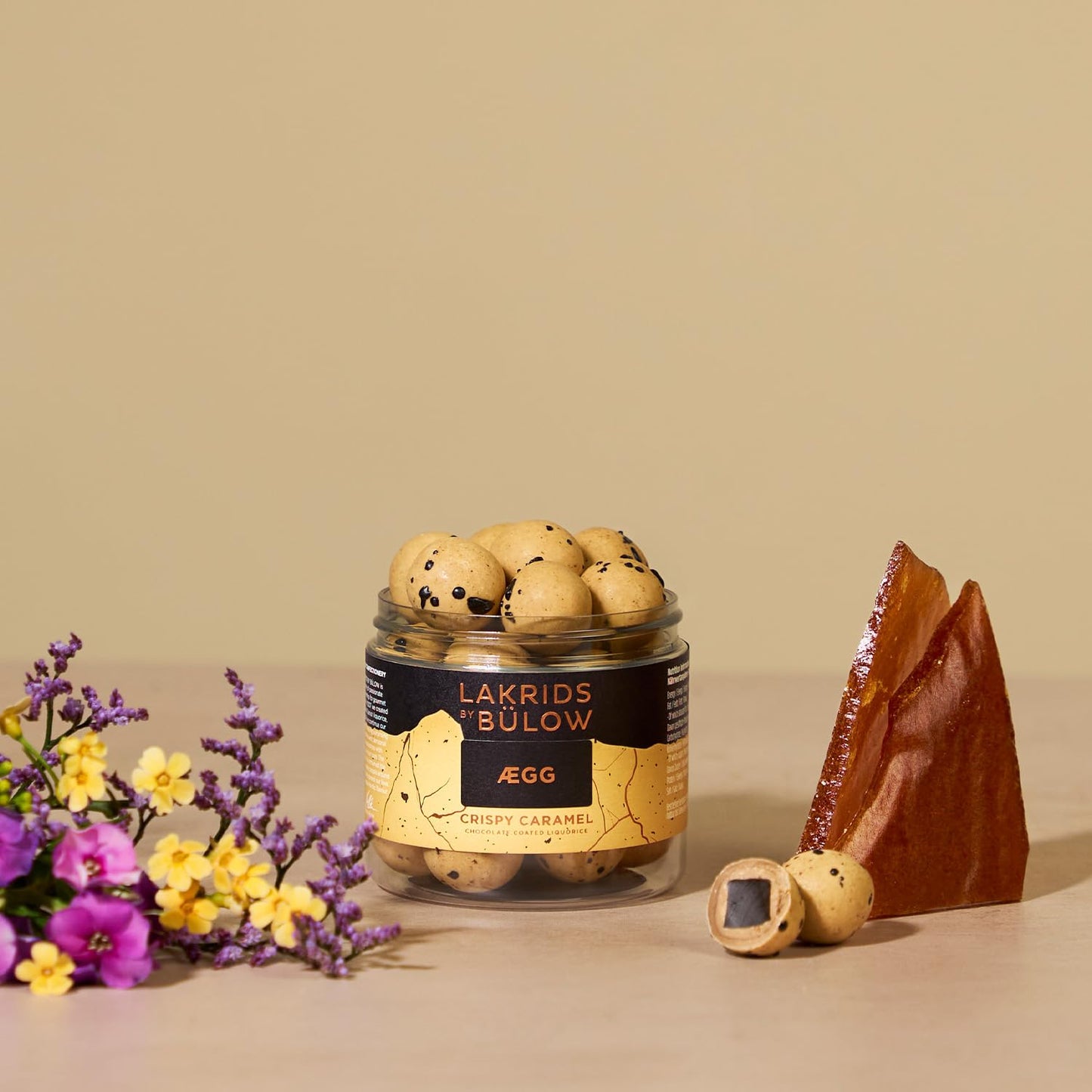 Lakrids By Blow - Crispy Caramel - 4.4 Oz - Chocolate Covered Gourmet Licorice - Black Licorice Coated In Dulce Chocolate And Se