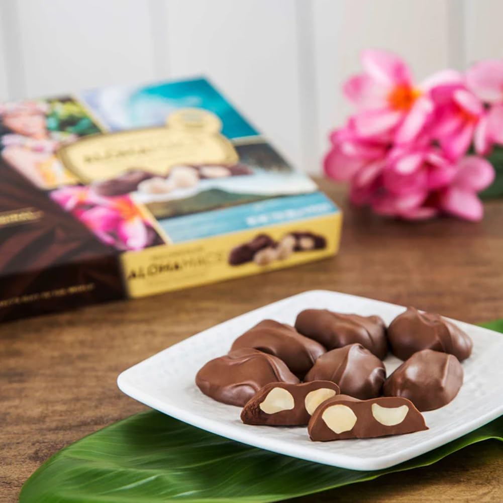 Hawaiian Host Alohamacs - Premium Milk Chocolate Covered Macadamia Nuts - Hand-Selected Macadamias, A Taste Of Hawaii - 10 Piece