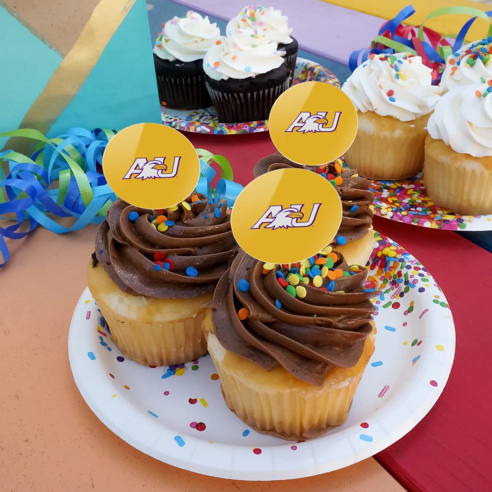 Ashland University Secondary Logo Cupcake Picks Toppers Decoration Set Of 6