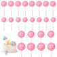 24 Pcs Balls Cake Topper Foam Pastel Cake Ball Picks Mini Balloon Cupcake Insert Bubble Balls Diy Decoration For Wedding Anniver