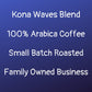River Moon Coffee, Kona Coffee Whole Bean, Medium Roast, 2 Lbs, Kona Waves Hawaiian Blend, Sustainably Farmed, 100% Arabica