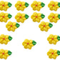 OCREME Royal Icing Sugar Flowers Set of 15 - 1 Inch Yellow Cake Decorations for Birthdays, Weddings, Baby Showers - Model OCRIF-38