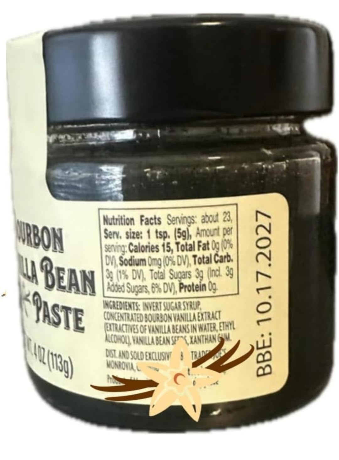 Generic spirit-inspired flavor Vanilla Bean Paste and Double Fold spirit-inspired flavor Vanilla Extract, 4oz/113g + 3.55 fl oz
