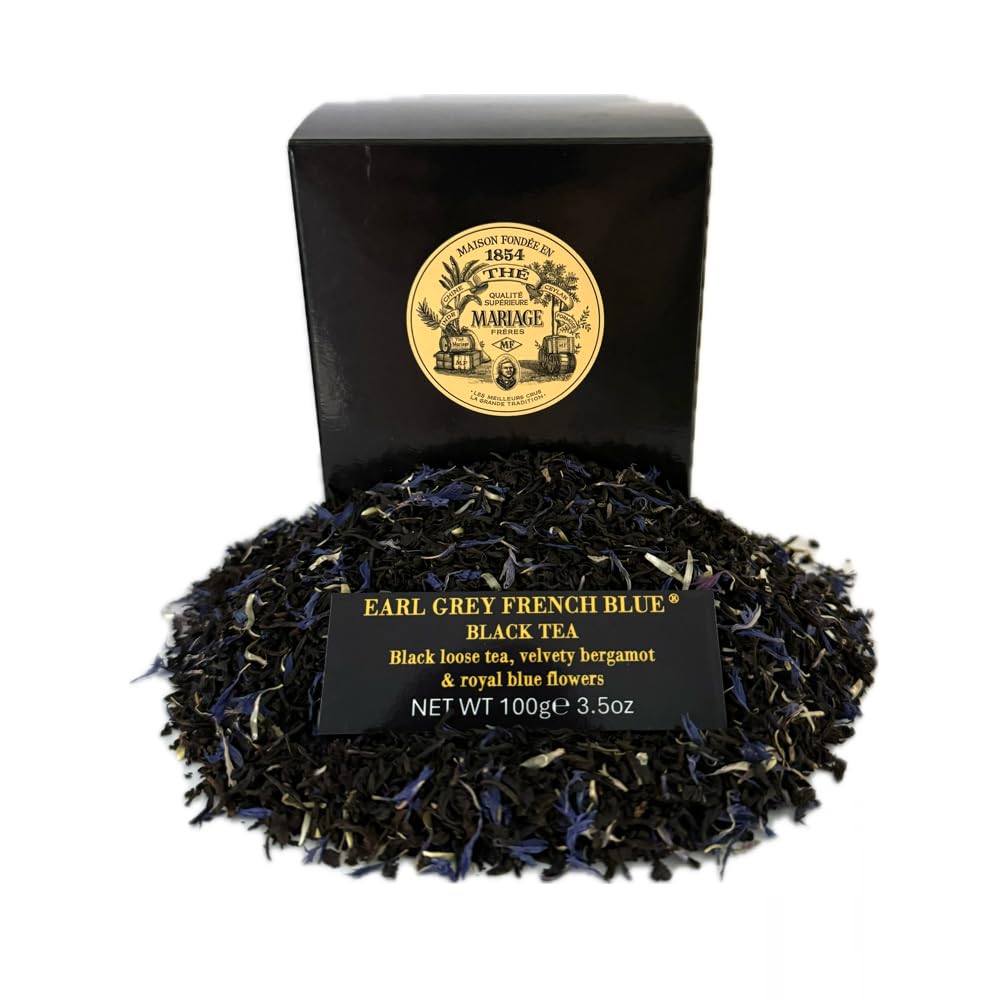Mariage Freres Earl Grey French Blue  Black Tea 100g 3.5oz Loose Tea (1 Pack)