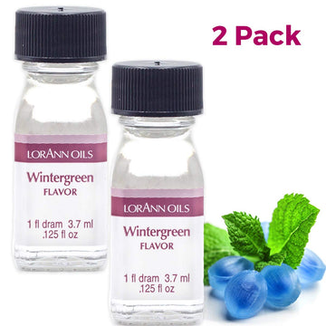 LorAnn Wintergreen SS Flavor, 1 dram bottle (.0125 fl oz - 3.7ml - 1 teaspoon) - 2 Pack