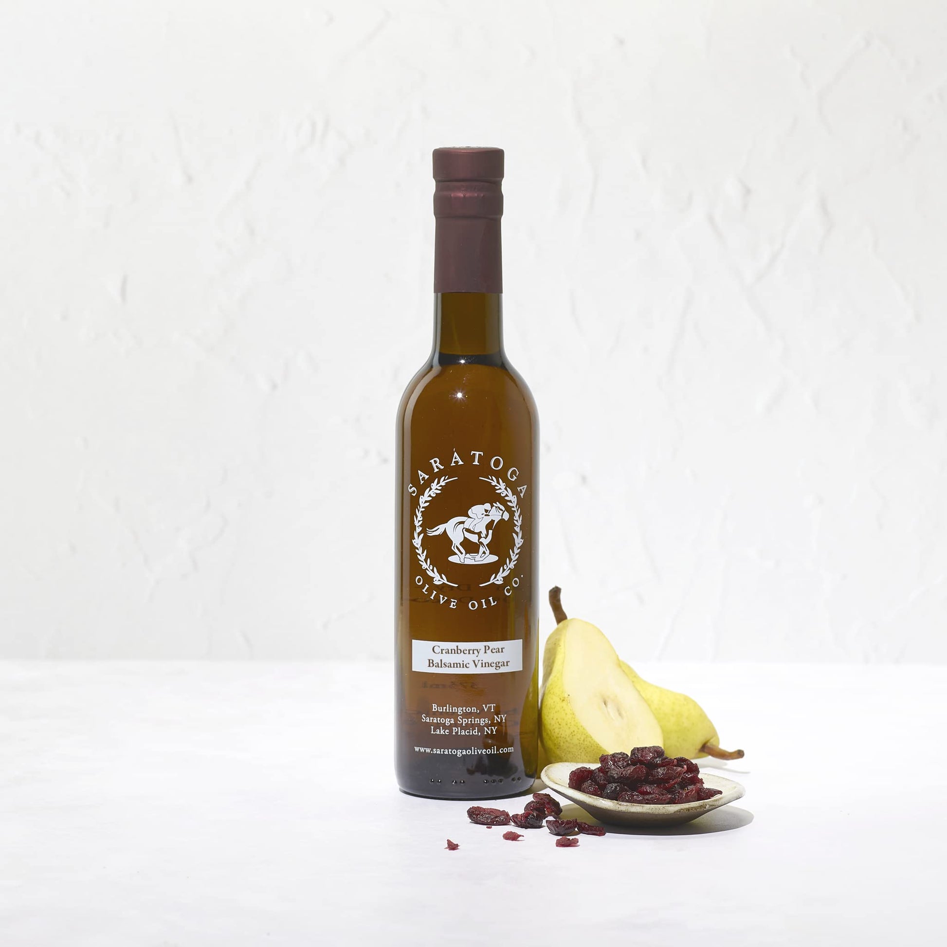 Saratoga Olive Oil Company Cranberry Pear White Balsamic Vinegar 375ml (12.7oz)