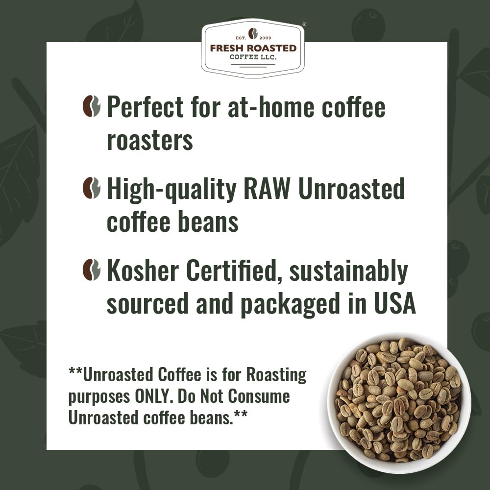 Fresh Roasted Coffee Unroasted Indian Monsoon Malabar 5 Pound Kosher Coffee