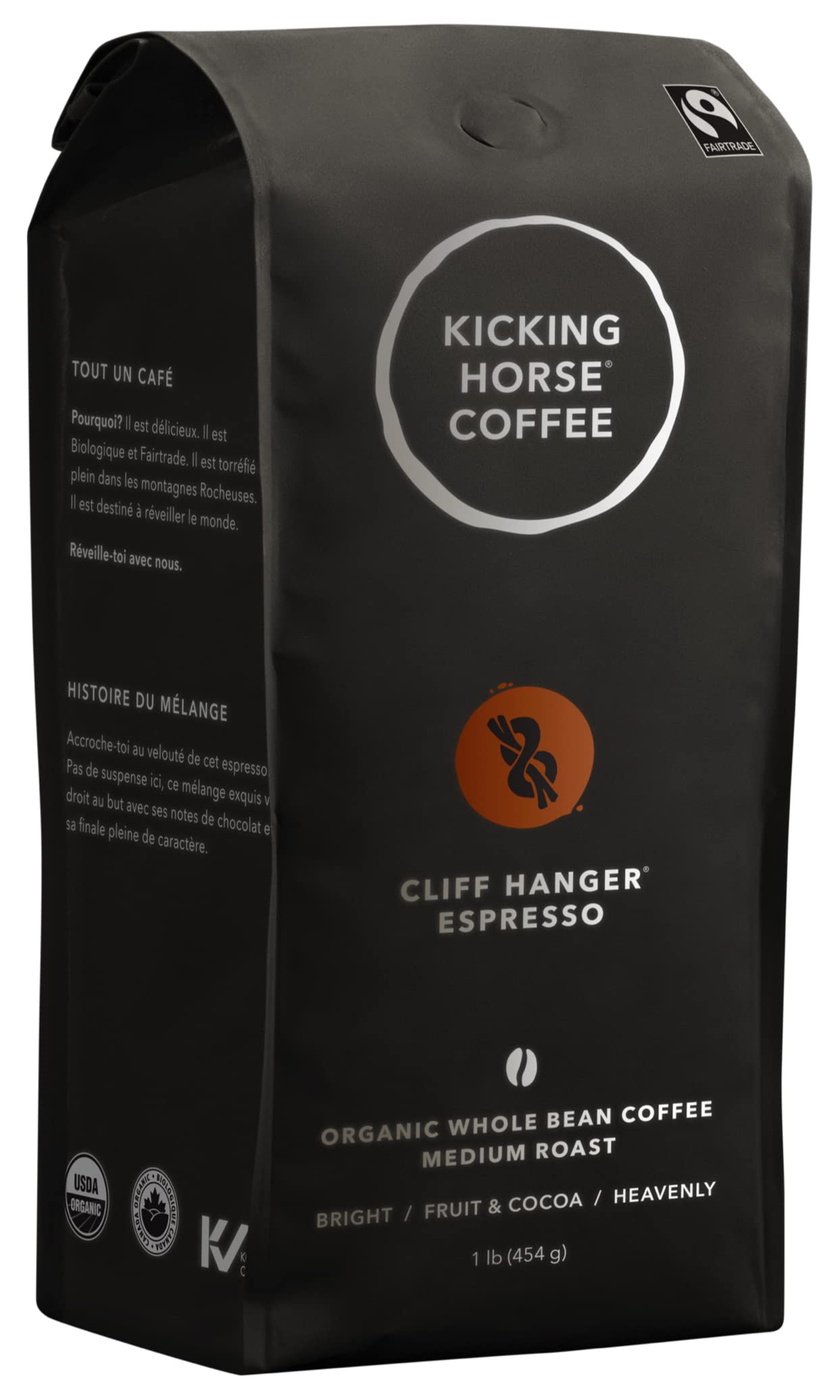Kicking Horse Coffee Organic Cliff Hanger Espresso, 454 Gr