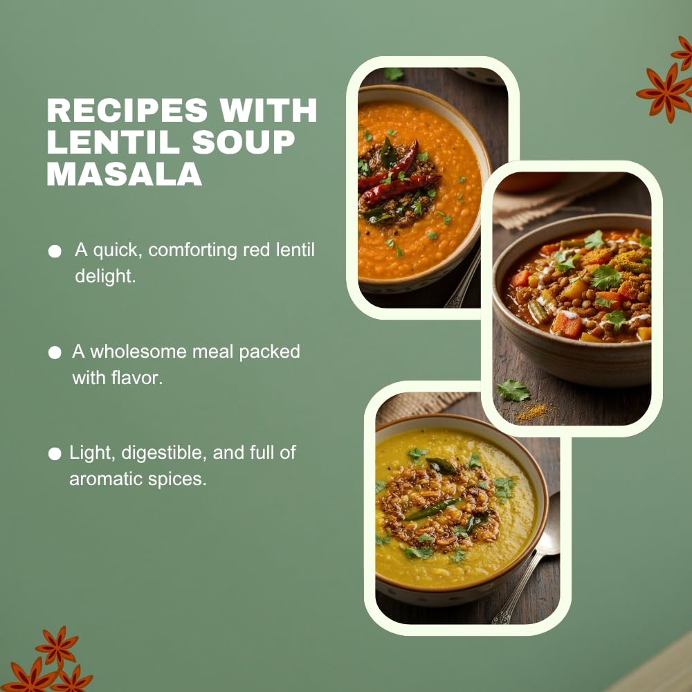 Pride Of India Lentil Soup Masala Spice Blend – 7 oz Dual Sifter Bottle – Ideal for Vegans & Vegetarians